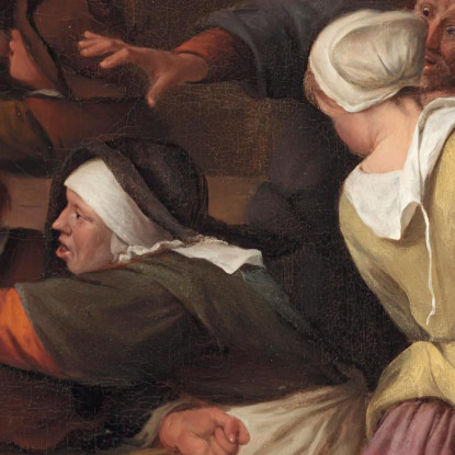 Giocatori D'Azzardo Che Litigano Jan Steen jsn29 quadro stampato su tela