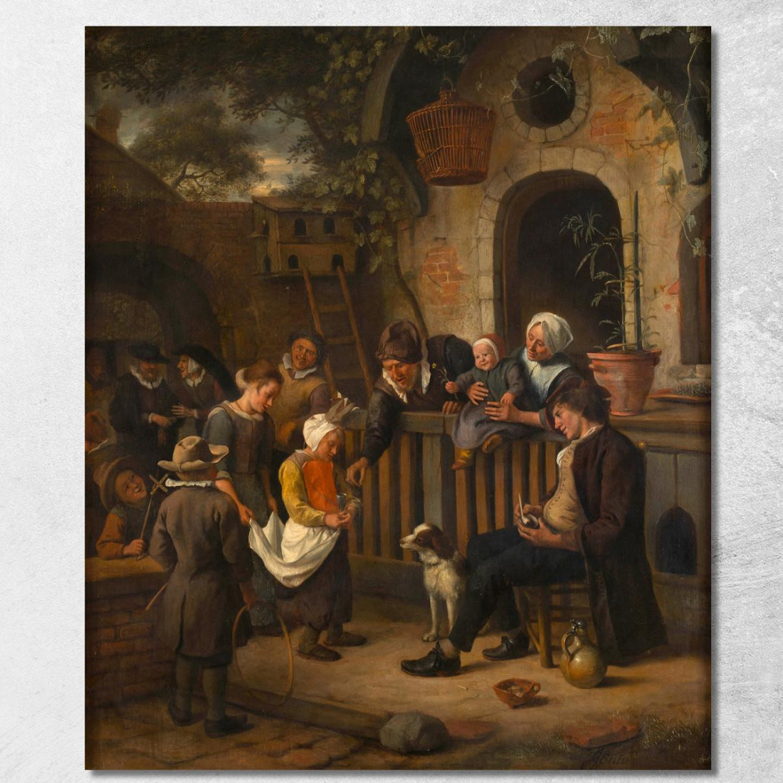 Il Piccolo Questuante Jan Steen jsn36 quadro stampato su tela Il Piccolo Questuante Jan Steen jsn36 quadro stampato su tela