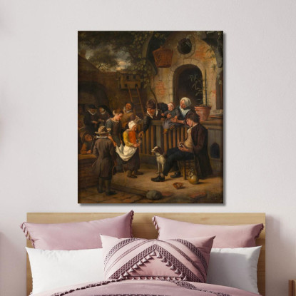 Il Piccolo Questuante Jan Steen jsn36 quadro stampato su tela