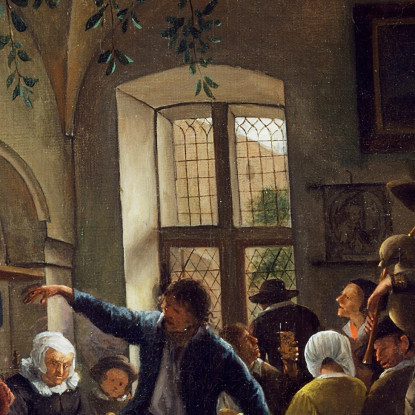 Festeggiamenti In Una Taverna Jan Steen jsn38 quadro stampato su tela