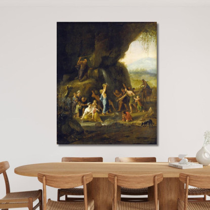 Mosè Colpisce La Roccia Jan Steen jsn40 quadro stampato su tela