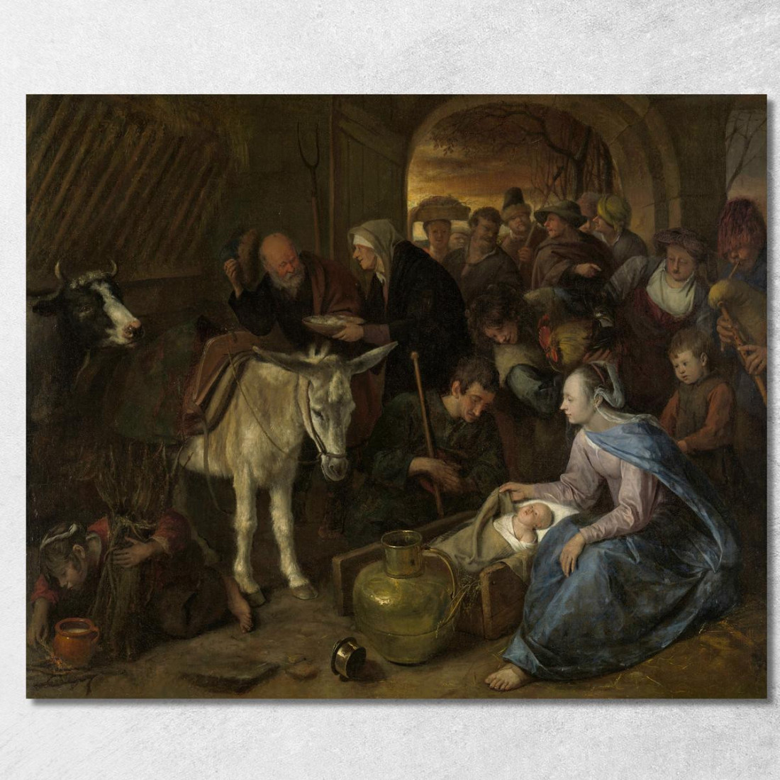 L'Adorazione Dei Pastori Jan Steen jsn52 quadro stampato su tela L'Adorazione Dei Pastori Jan Steen jsn52 quadro stampato su tela