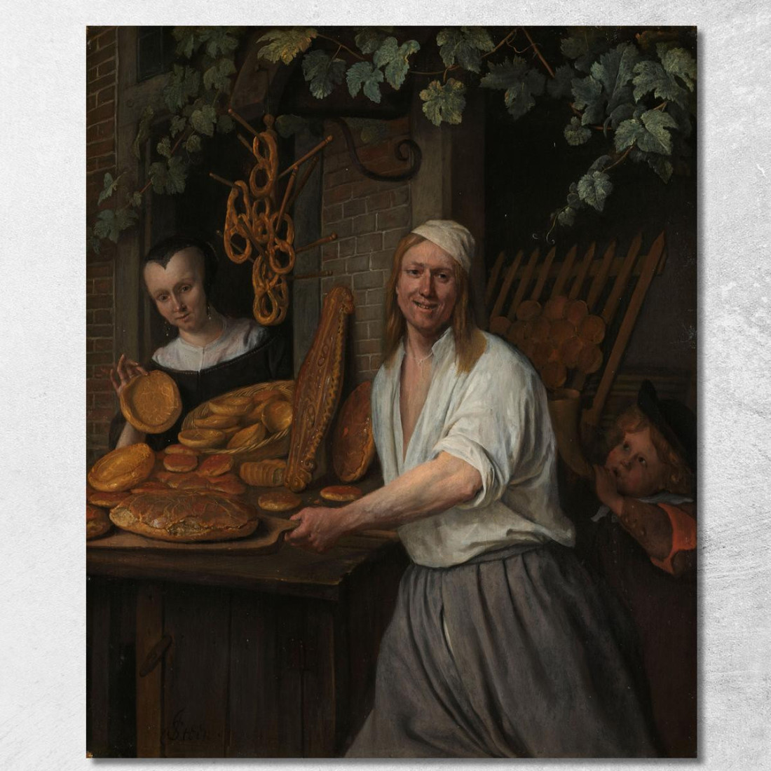 Il Fornaio Arent Oostwaard E Sua Moglie Catharina Keizerswaard Jan Steen jsn53 quadro stampato su tela Il Fornaio Arent Oostwaard E Sua Moglie Catharina Keizerswaard Jan Steen jsn53 quadro stampato su tela
