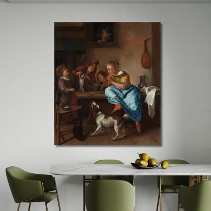 La Lezione Di Danza Jan Steen jsn57 quadro stampato su tela