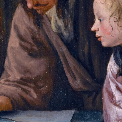 La Lezione Di Disegno Jan Steen jsn60 quadro stampato su tela
