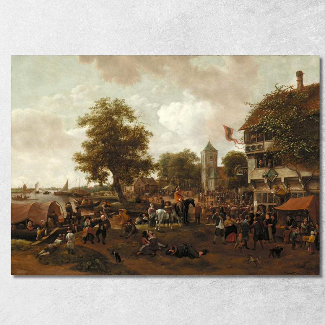 La Fiera Di Oegstgeest Jan Steen jsn62 quadro stampato su tela La Fiera Di Oegstgeest Jan Steen jsn62 quadro stampato su tela