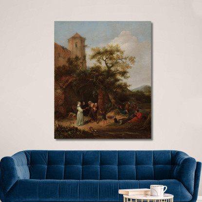 La Chiromante Jan Steen jsn66 quadro stampato su tela