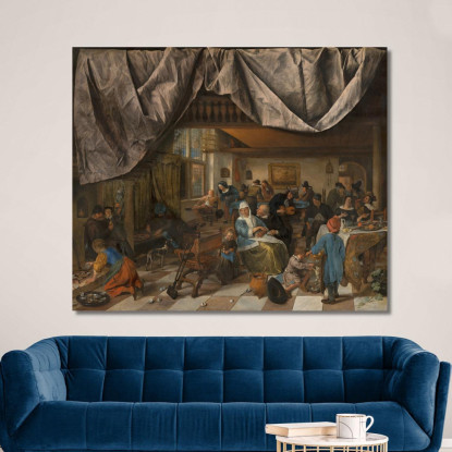La Vita Dell'Uomo Jan Steen jsn68 quadro stampato su tela