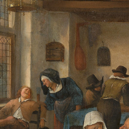 La Vita Dell'Uomo Jan Steen jsn68 quadro stampato su tela