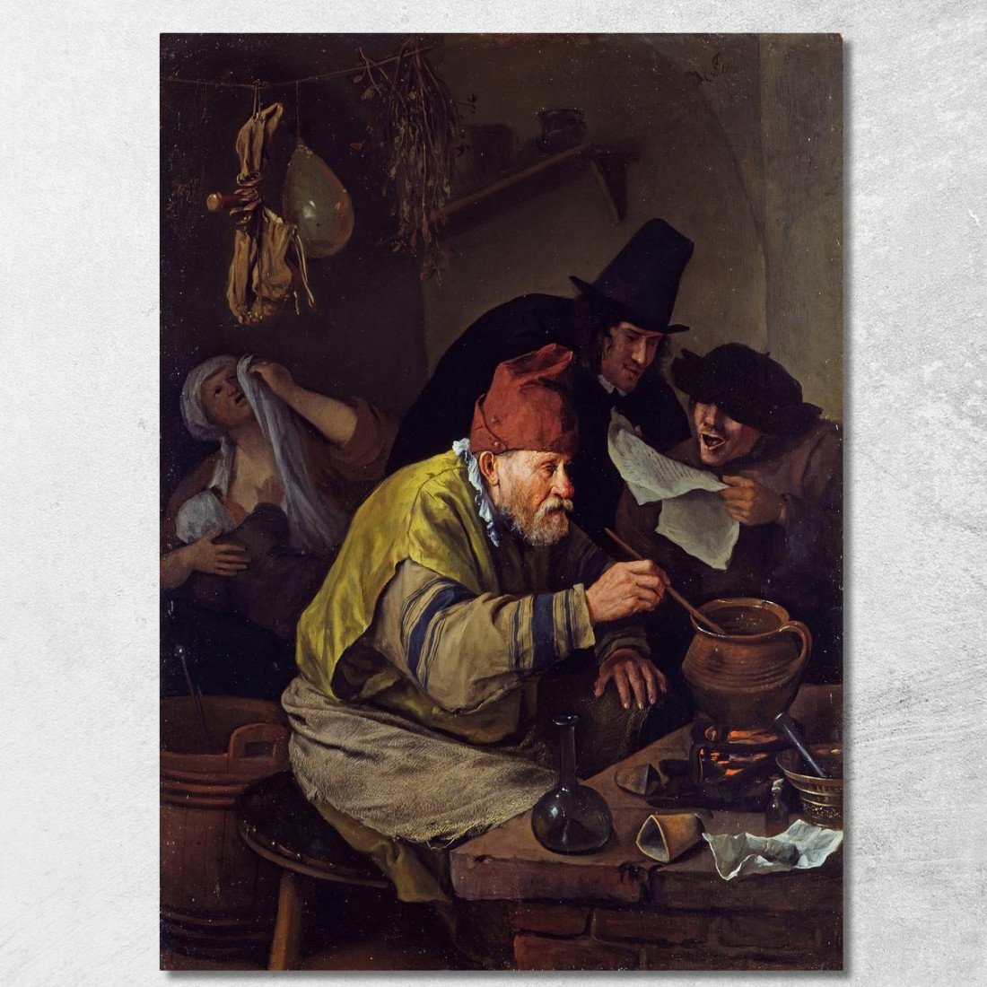 L'Alchimista Del Villaggio Jan Steen jsn80 quadro stampato su tela L'Alchimista Del Villaggio Jan Steen jsn80 quadro stampato su tela