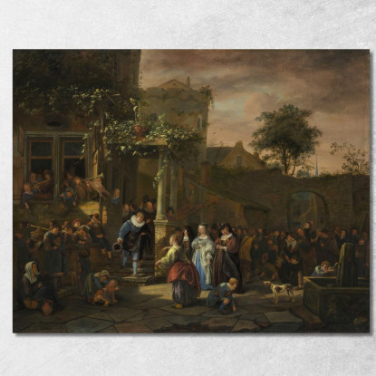 Il Matrimonio Del Villaggio Jan Steen jsn81 quadro stampato su tela