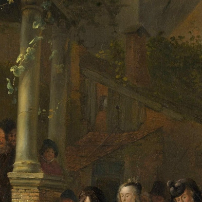 Il Matrimonio Del Villaggio Jan Steen jsn81 quadro stampato su tela