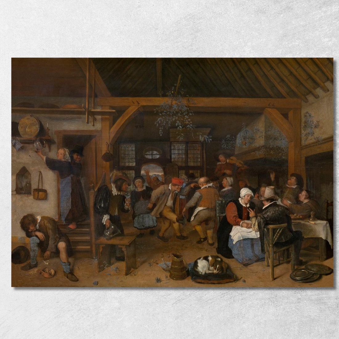 Il Banchetto Di Nozze Jan Steen jsn82 quadro stampato su tela Il Banchetto Di Nozze Jan Steen jsn82 quadro stampato su tela