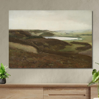 Un Paesaggio Vicino A Bryrup Jutland Laurits Andersen Ring lar1 quadro stampato su tela
