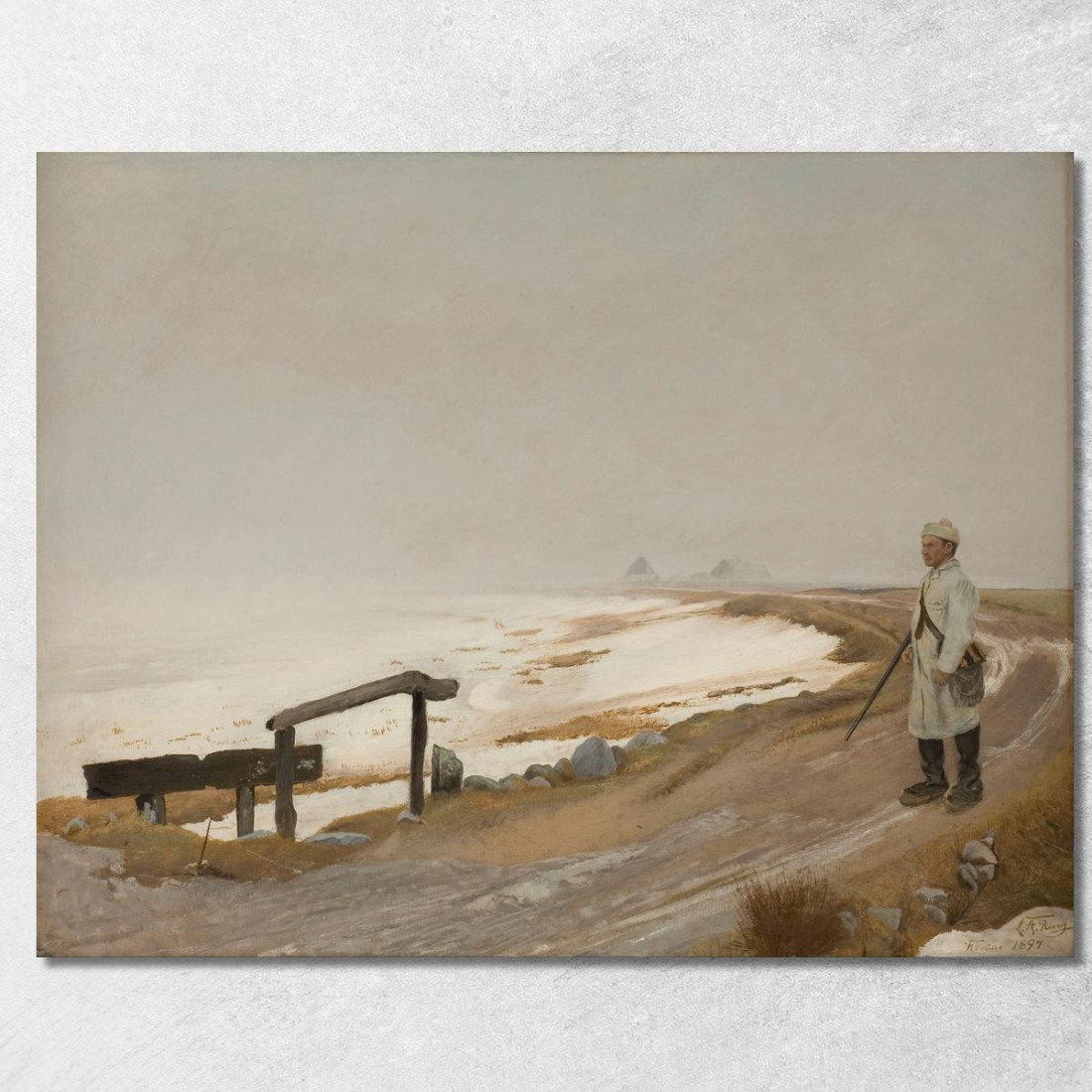 Giornata Invernale Nebbiosa. Karrebæksminde Laurits Andersen Ring lar14 quadro stampato su tela Giornata Invernale Nebbiosa. Karrebæksminde Laurits Andersen Ring lar14 quadro stampato su tela