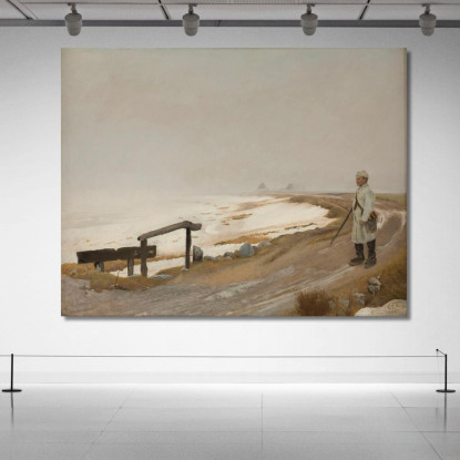 Giornata Invernale Nebbiosa. Karrebæksminde Laurits Andersen Ring lar14 quadro stampato su tela