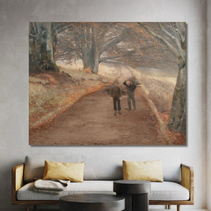 Sentiero Pedonale Vicino A Herlufsholm Zelanda Laurits Andersen Ring lar15 quadro stampato su tela
