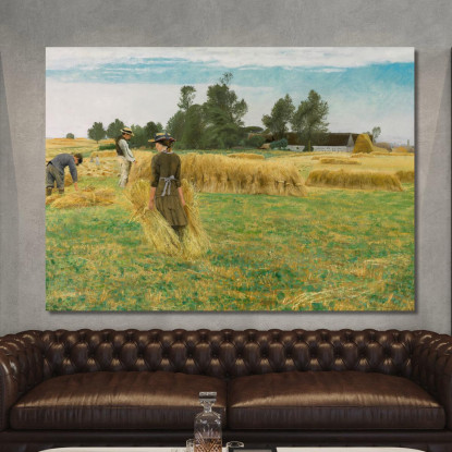 Tempo Di Raccolto A Ladby Laurits Andersen Ring lar16 quadro stampato su tela