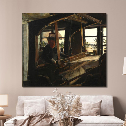 Interno Da Hanehoved Huse Villaggio Di Pescatori Nella Parrocchia Di Melby Laurits Andersen Ring lar20 quadro stampato su tela