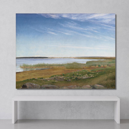 Il Fiordo Vicino A Karrebæksminde Zelanda Laurits Andersen Ring lar32 quadro stampato su tela
