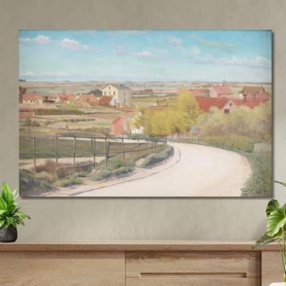 Vista Da Una Strada Vicino A Næstved Zelanda Laurits Andersen Ring lar39 quadro stampato su tela