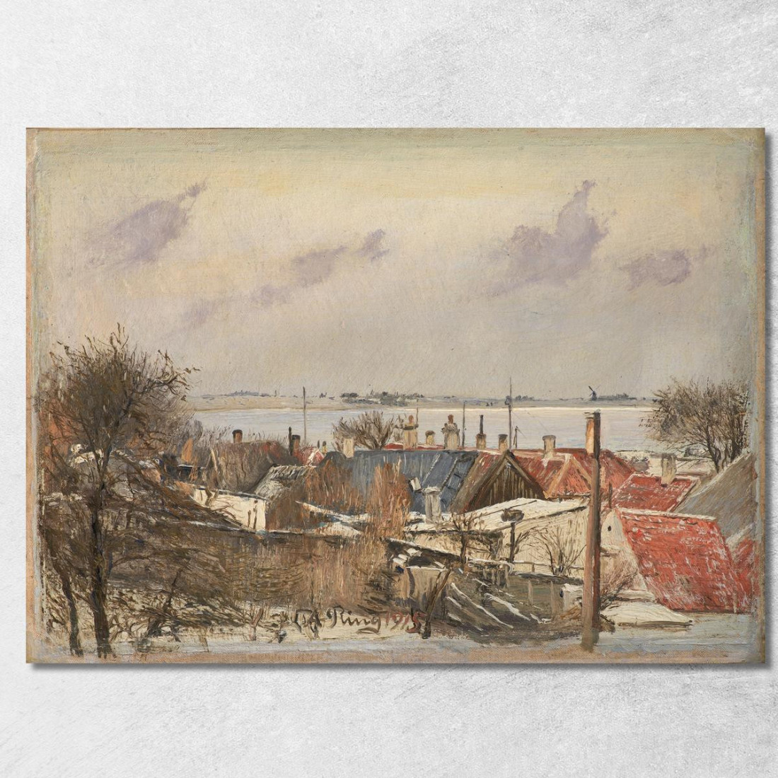 Vista Da Roskilde Verso Il Fiordo Laurits Andersen Ring lar40 quadro stampato su tela Vista Da Roskilde Verso Il Fiordo Laurits Andersen Ring lar40 quadro stampato su tela