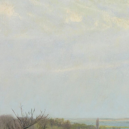 Vista Del Fiordo Di Roskilde All'Inizio Della Primavera Laurits Andersen Ring lar42 quadro stampato su tela