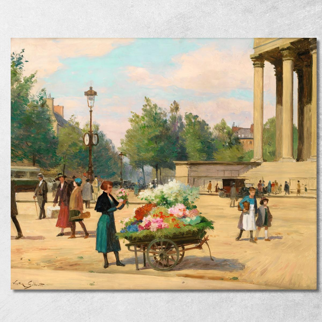 Venditrice Di Fiori Davanti Alla Chiesa Della Madeleine Parigi Victor Gabriel Gilbert vgg10 quadro stampato su tela Venditrice Di Fiori Davanti Alla Chiesa Della Madeleine Parigi Victor Gabriel Gilbert vgg10 quadro stampato su tela