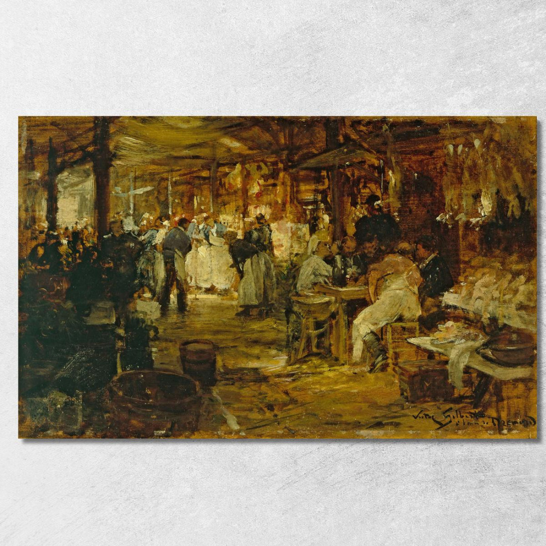 Il Mercato Della Madeleine Victor Gabriel Gilbert vgg22 quadro stampato su tela Il Mercato Della Madeleine Victor Gabriel Gilbert vgg22 quadro stampato su tela