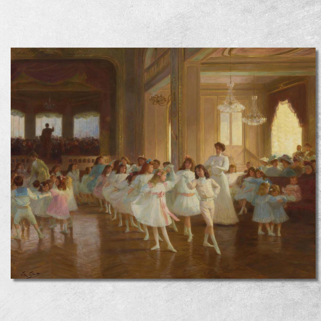 Il Saggio Di Danza Dei Bambini Al Casinò Di Dieppe Victor Gabriel Gilbert vgg33 quadro stampato su tela Il Saggio Di Danza Dei Bambini Al Casinò Di Dieppe Victor Gabriel Gilbert vgg33 quadro stampato su tela