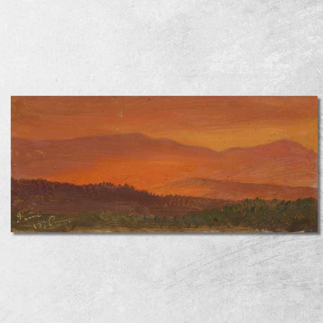Valle Dell'Hudson E Montagne Distanti Al Tramonto Frederic Edwin Church fec19 quadro stampato su tela Valle Dell'Hudson E Montagne Distanti Al Tramonto Frederic Edwin Church fec19 quadro stampato su tela