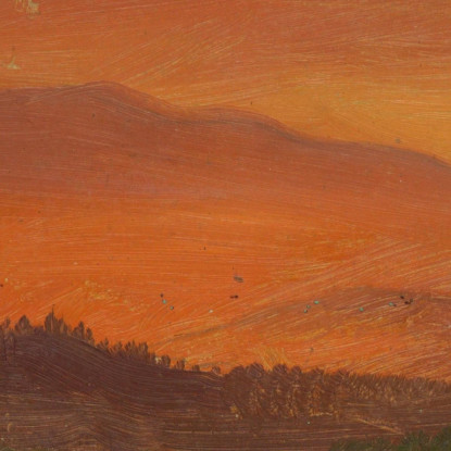 Valle Dell'Hudson E Montagne Distanti Al Tramonto Frederic Edwin Church fec19 quadro stampato su tela