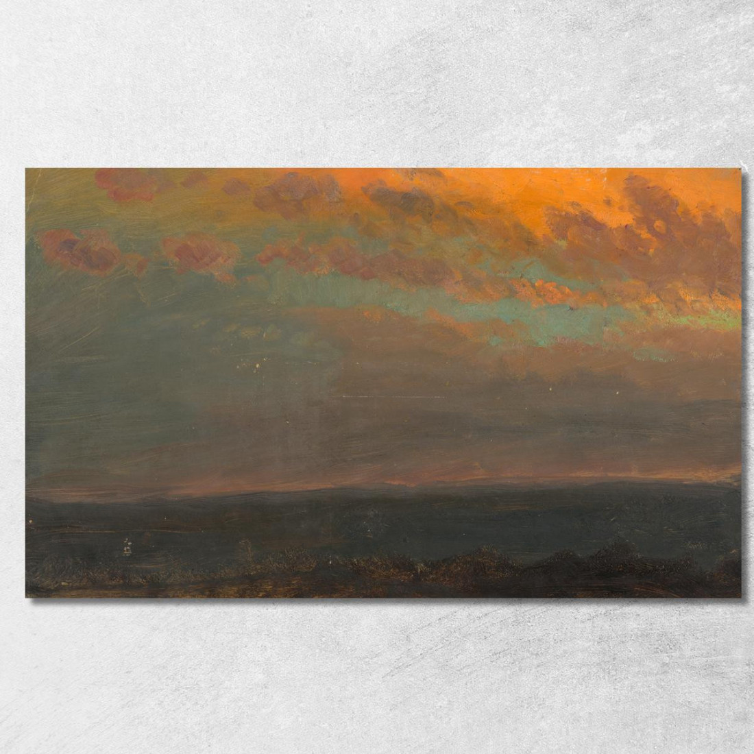 Valle Dell'Hudson Al Tramonto Frederic Edwin Church fec20 quadro stampato su tela Valle Dell'Hudson Al Tramonto Frederic Edwin Church fec20 quadro stampato su tela