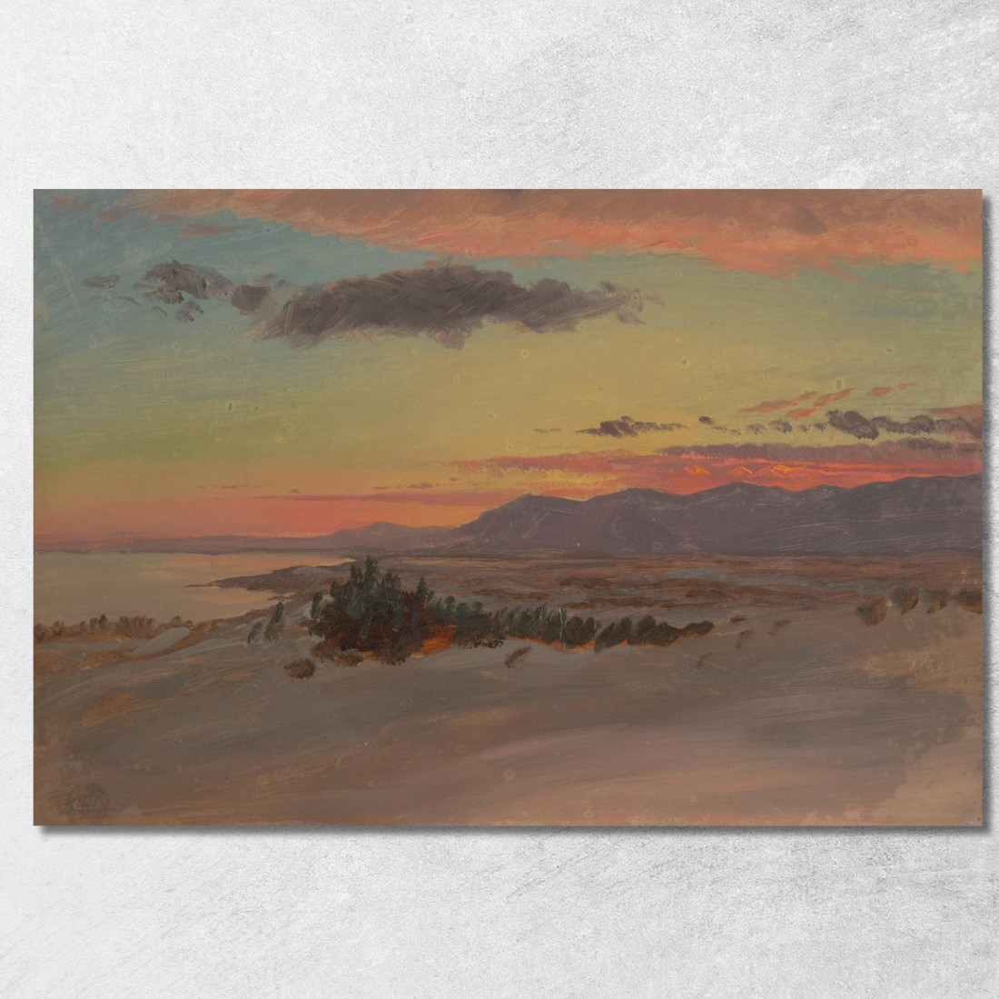 Valle Dell'Hudson In Inverno Vista Verso Sud-Ovest Da Olana Frederic Edwin Church fec21 quadro stampato su tela Valle Dell'Hudson In Inverno Vista Verso Sud-Ovest Da Olana Frederic Edwin Church fec21 quadro stampato su tela