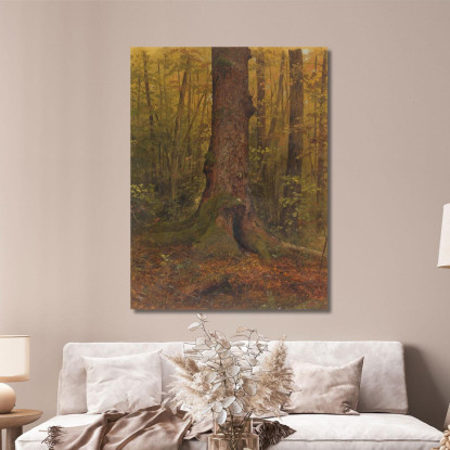 Nel Bosco Probabilmente Maine Frederic Edwin Church fec25 quadro stampato su tela