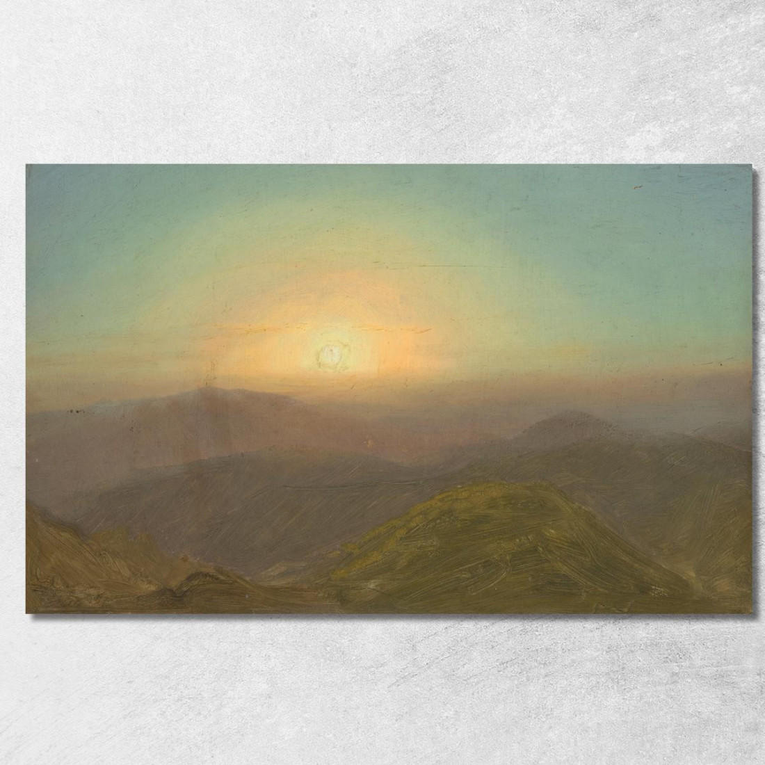 Paesaggio Mattutino Frederic Edwin Church fec44 quadro stampato su tela Paesaggio Mattutino Frederic Edwin Church fec44 quadro stampato su tela