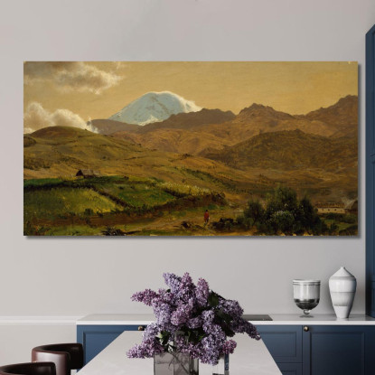 Monte Chimborazo Ecuador Frederic Edwin Church fec45 quadro stampato su tela