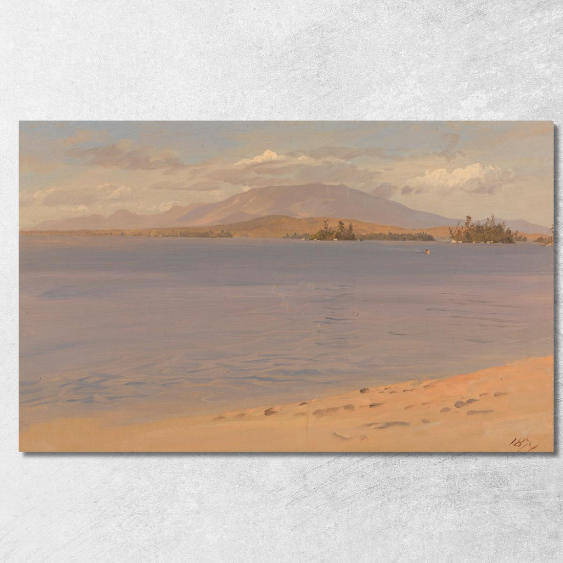 Monte Katahdin Dal Lago Millinocket Frederic Edwin Church fec47 quadro stampato su tela Monte Katahdin Dal Lago Millinocket Frederic Edwin Church fec47 quadro stampato su tela
