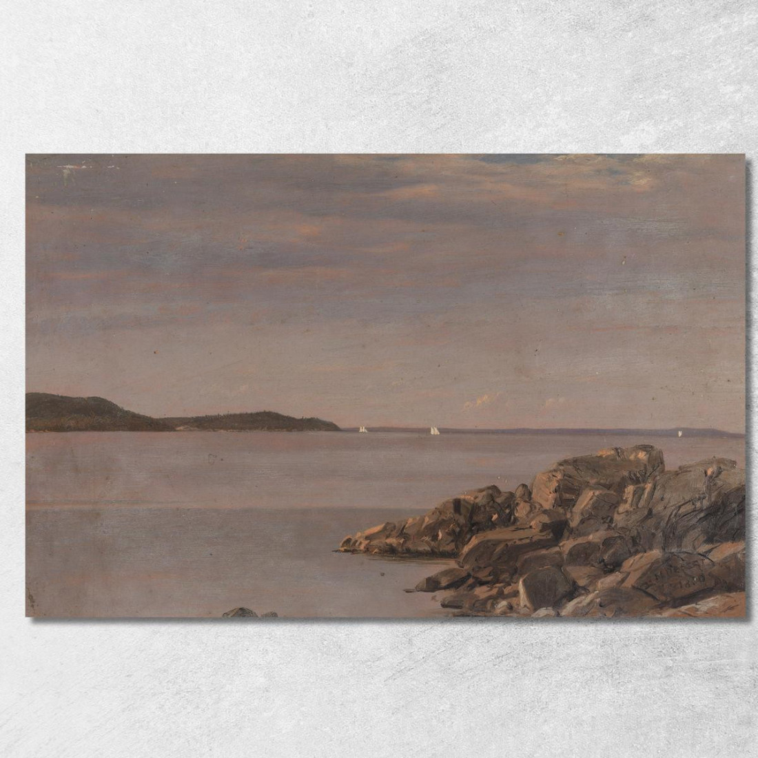 Isola Di Mount Desert Costa Del Maine Frederic Edwin Church fec52 quadro stampato su tela Isola Di Mount Desert Costa Del Maine Frederic Edwin Church fec52 quadro stampato su tela
