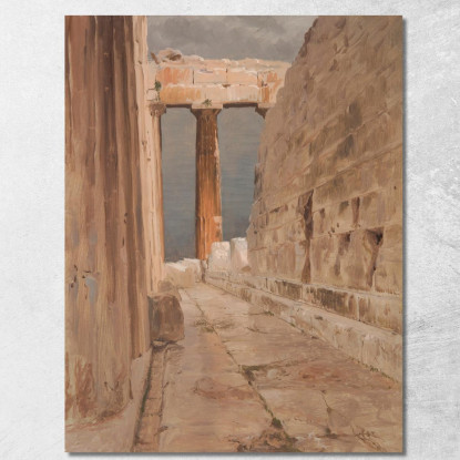 Peristilio Settentrionale Del Partenone Atene Frederic Edwin Church fec62 quadro stampato su tela
