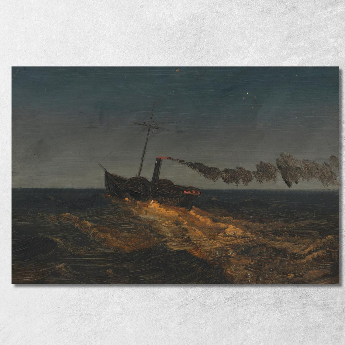 Piroscafo A Ruote Al Tramonto Frederic Edwin Church fec64 quadro stampato su tela Piroscafo A Ruote Al Tramonto Frederic Edwin Church fec64 quadro stampato su tela