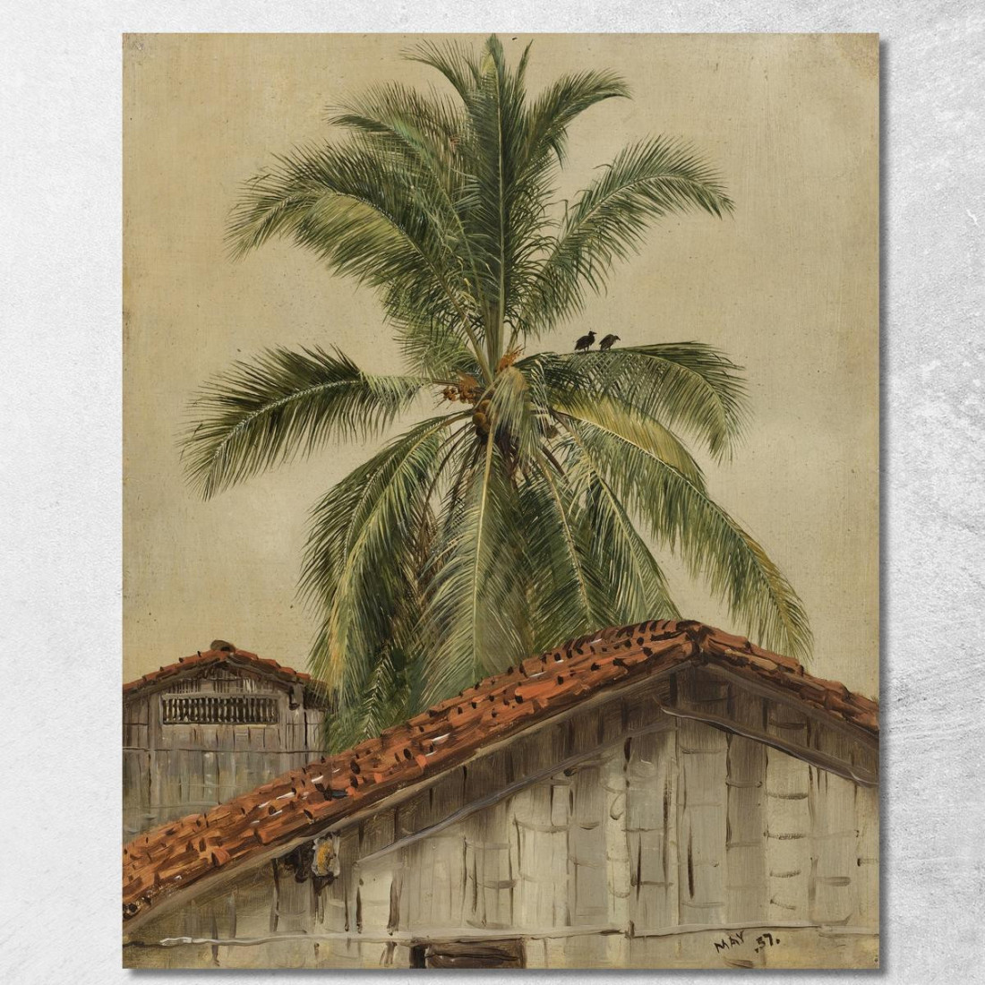 Palme E Tetti Ecuador Frederic Edwin Church fec67 quadro stampato su tela Palme E Tetti Ecuador Frederic Edwin Church fec67 quadro stampato su tela