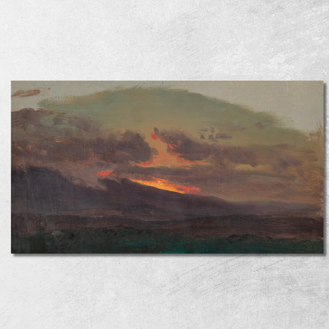 Tramonto Sui Monti Catskill Frederic Edwin Church fec84 quadro stampato su tela Tramonto Sui Monti Catskill Frederic Edwin Church fec84 quadro stampato su tela