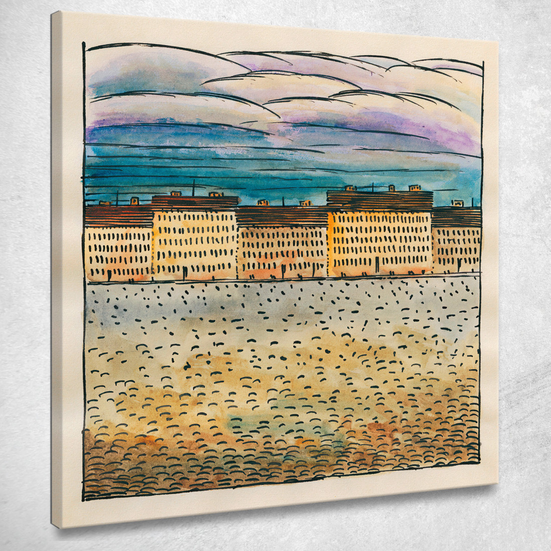 Composizione Del Marciapiede E Del Prato Iii Karl Wiener kwn254 quadro stampato su tela Composizione Del Marciapiede E Del Prato Iii Karl Wiener kwn254 quadro stampato su tela