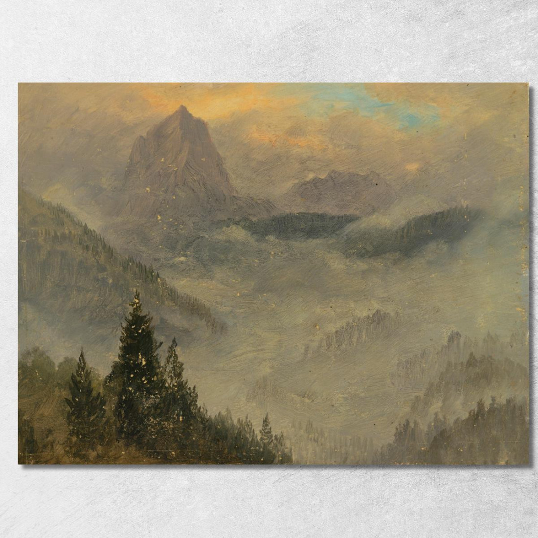 L'Hochkalter Vicino A Berchtesgaden Frederic Edwin Church fec104 quadro stampato su tela L'Hochkalter Vicino A Berchtesgaden Frederic Edwin Church fec104 quadro stampato su tela
