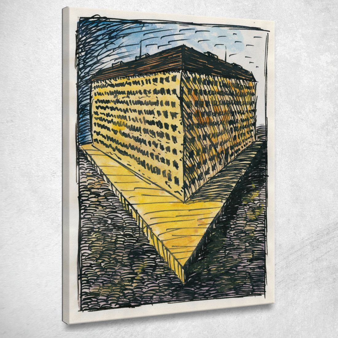 Composizione Del Marciapiede E Del Prato Vi Karl Wiener kwn257 quadro stampato su tela Composizione Del Marciapiede E Del Prato Vi Karl Wiener kwn257 quadro stampato su tela