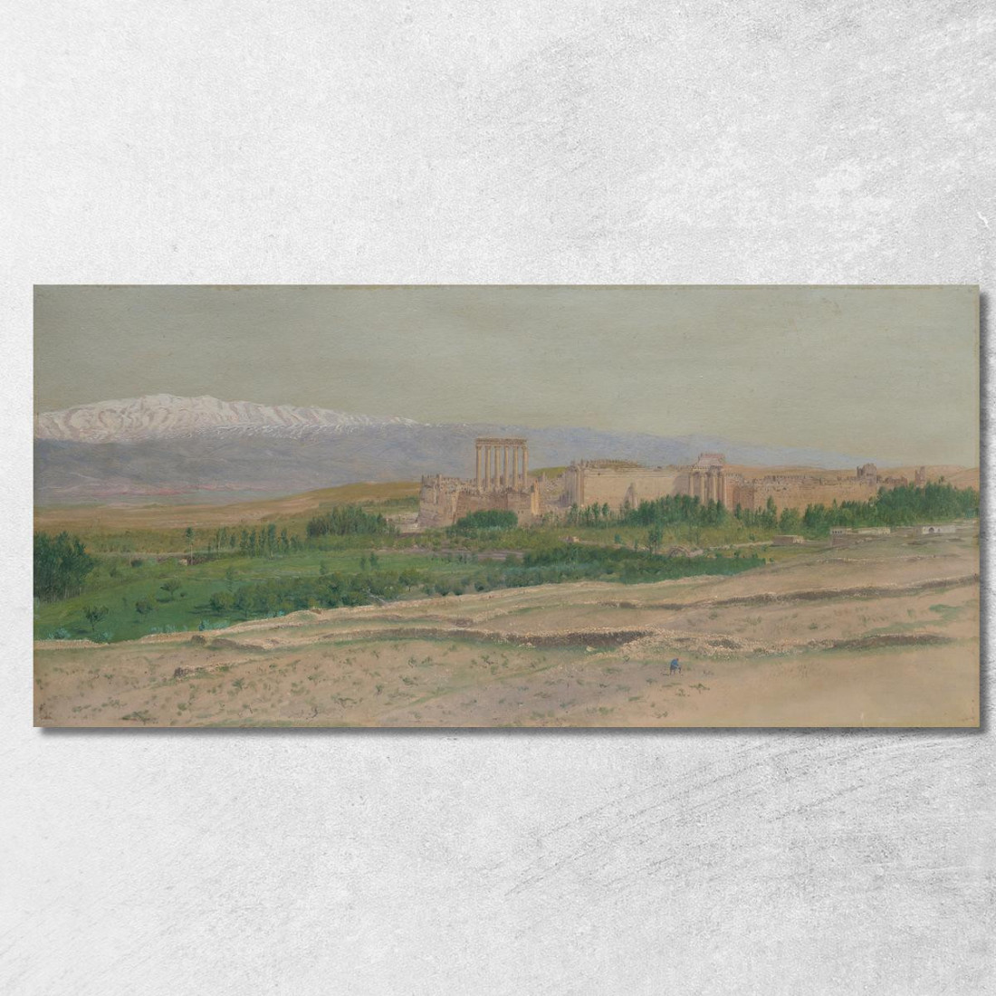 Veduta Di Baalbek Frederic Edwin Church fec118 quadro stampato su tela Veduta Di Baalbek Frederic Edwin Church fec118 quadro stampato su tela