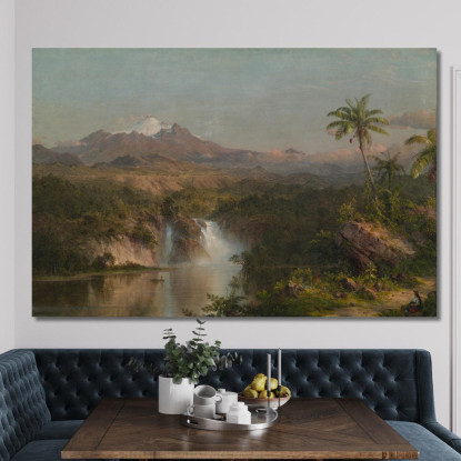 Veduta Del Cotopaxi Frederic Edwin Church fec119 quadro stampato su tela