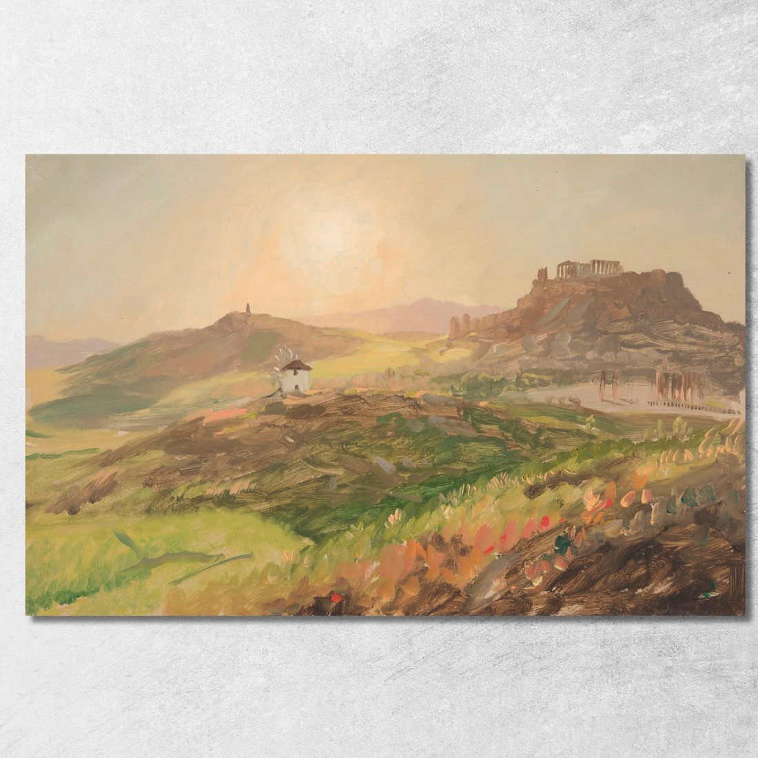 Veduta Dell'Acropoli Atene Frederic Edwin Church fec121 quadro stampato su tela Veduta Dell'Acropoli Atene Frederic Edwin Church fec121 quadro stampato su tela