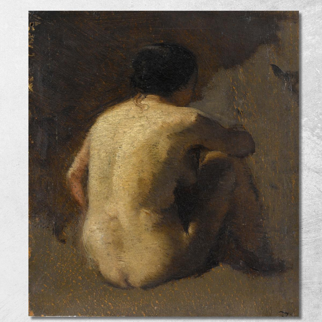 Donna Nuda Seduta Vista Di Spalle Félix Ziem fzm31 quadro stampato su tela Donna Nuda Seduta Vista Di Spalle Félix Ziem fzm31 quadro stampato su tela